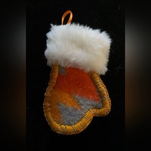 Handmade Pendleton Mitten Christmas Ornament